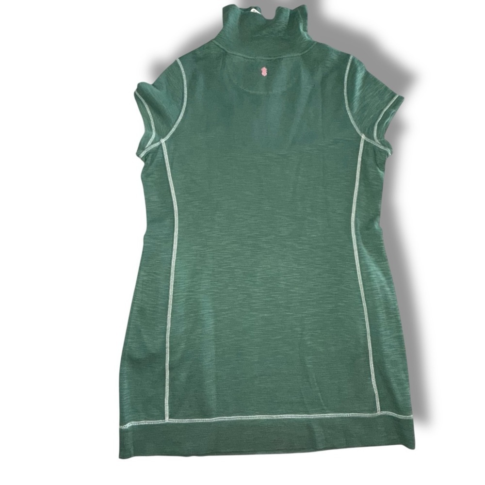 TOMMY BAHAMA Tobago Bay Half-Zip Short-Sleeve Dress - XL Dark Spearmint - Picture 13 of 13